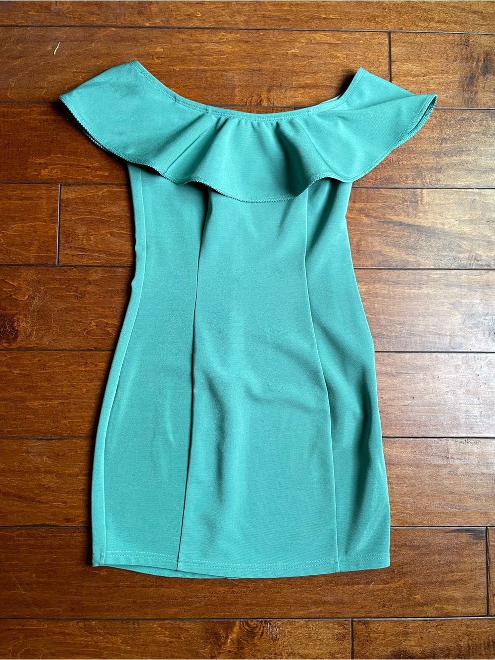 Capulet x REVOLVE Eva Off-The-Shoulder Ruffle Bodycon Mini Dress Green S